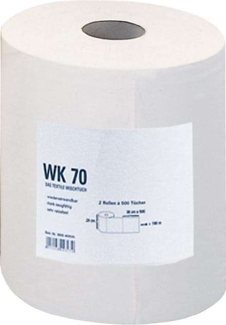 Promat poetsdoek WK70 rol - 380mm - 500 doeken - wit
