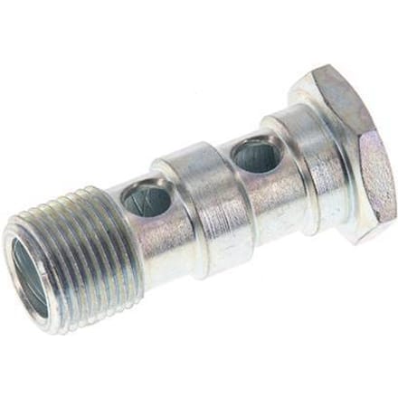 Banjobout 2-weg Verzinkt Stalen G3/8'' Buitendraad 43mm