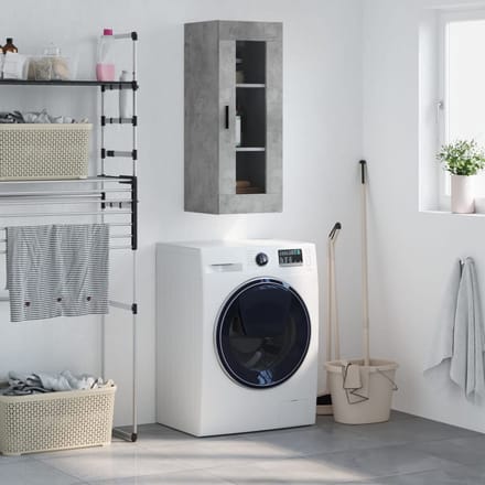 vidaXL - Wandkast - 34,5x34x90 - cm - betongrijs