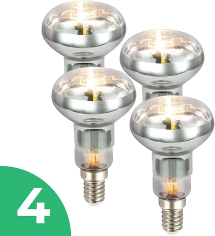 Trixline Reflector Gloeilamp R50 E14 - 25W - Warm Wit Licht (2700K) - 150 lm - 2 jaar - Niet Dimbaar - 4 stuks