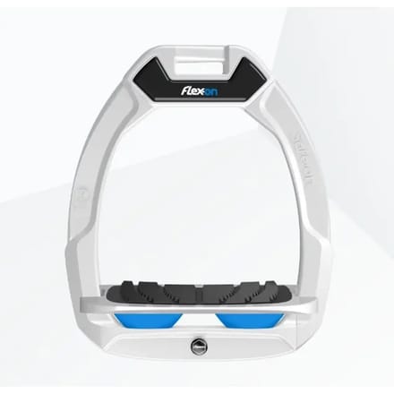 Veiligheidsstalen voor het paardrijden Schuin Grip Wit/Grijs/Blauw Flex-On Safe-On