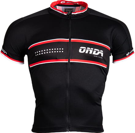 ONDA Fietsshirt korte mouw dames Zwart Rood Wit - Pro - S