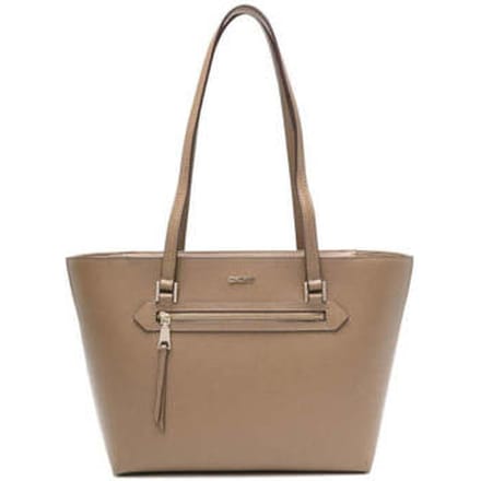 DKNY Leren Schoudertas Bryant Ave Tote Bag Shitake Lichtbruin
