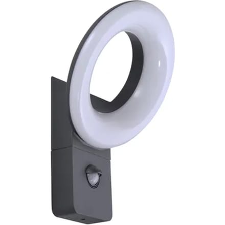 Inspire Buitenwandlamp Quito - Antraciet - Koel Wit - 16w - Met Sensor