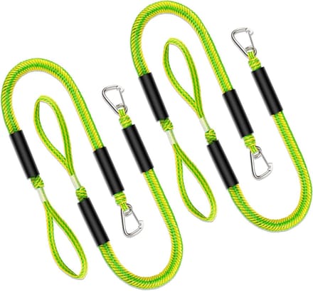 Bungee Dock Lijn - Meertouw Boot - Veilig Afmeren Waterscooters - Ingebouwde Schokdemper - 4-Pack 3ft - Groen