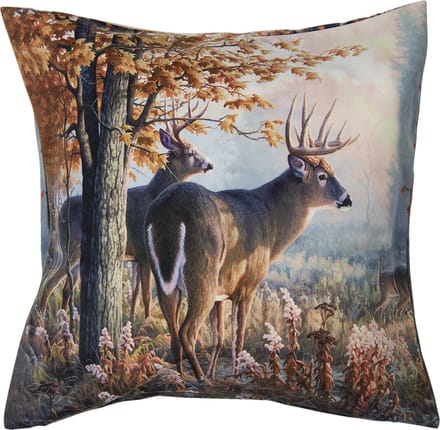 Clayre & Eef Kussenhoes 45x45 cm Bruin Polyester Rendieren