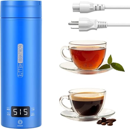Reiskoker - Thermosfles - Warme Dranken Maken - Temperatuur Display - 0.5 Liter - Blauw