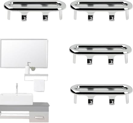 Overloopafdekking Bad - Reserve Badstop - Badkamer Reparatie - Eenvoudige Installatie - 4 stuks - Plat