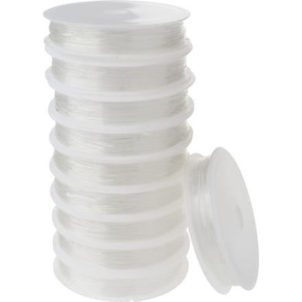 VBS Rubberen koorden "Magic Stretch", transparant, 0,8 mm, 10 rollen à 4 m