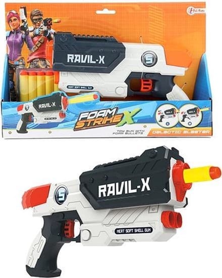 Pistool white l foam strikex toi-toys (32846a)
