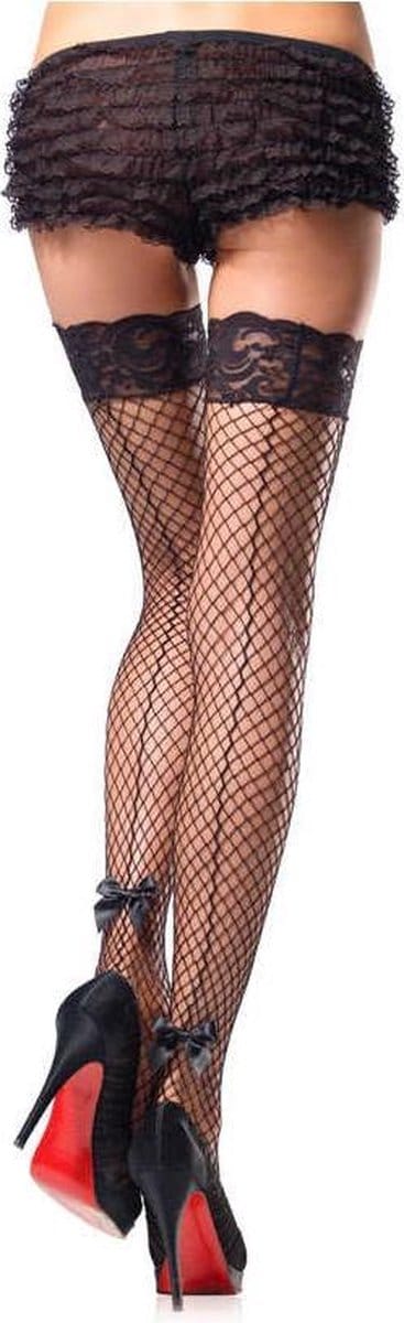 Dames Netpanty met Achterste Naad en Strik Leg Avenue