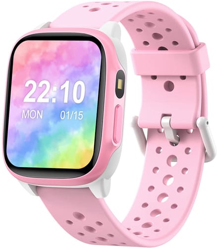 Smartwatch Kinderen – Hartslag – Camera – Stappen – Zaklamp – Roze