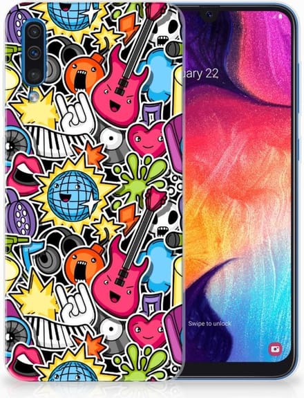 Samsung Galaxy A50 Silicone Back Cover Punk Rock