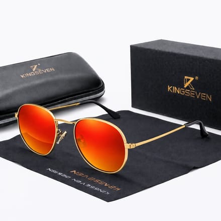 KingSeven Redstar - Pilotenbril met UV400 en polarisatie filter - Z195