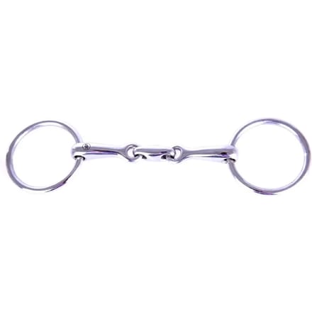 Dubbel roestvrijstalen paardenbit voor pony's BR Equitation