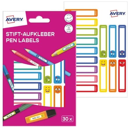 AVERY Stiftetiketten, papier, 10 x 50 mm, gekleurde kaders