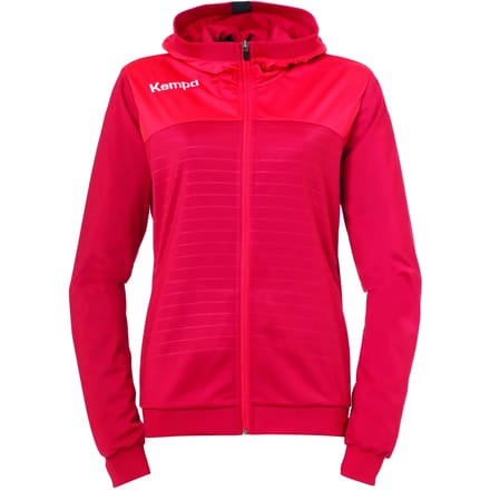 Kempa Emotion 2.0 Jas met Capuchon Dames Chili Rood-Rood Maat XS
