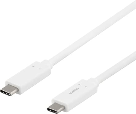 Deltaco USBC-1059M USB-kabel USB 3.2 Gen 2 (3.1 Gen 2) 1 m 5 Gbit/s Wit