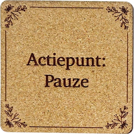 Kurken Onderzetter Actiepunt - Glazen Onderzetters - Gegraveerd - Tilburgs