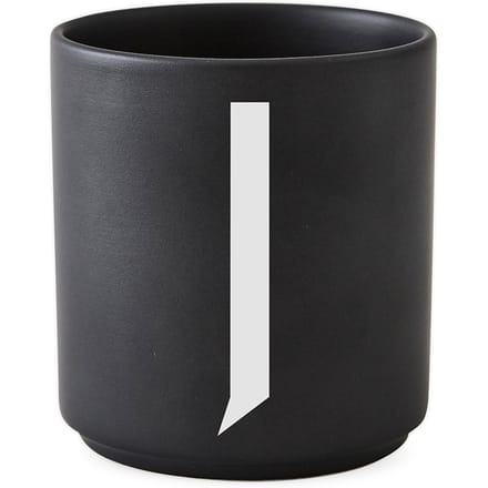 DESIGN LETTERS - Personal beker porselein  - J - zwart