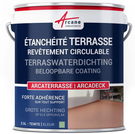 Waterdichte verf voor terras - Buitencoating op basis van hars: ARCADECK