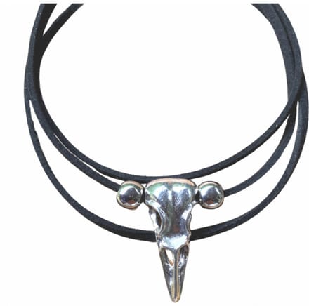 Enkelbandje-Schedel-Wikkel-23-34 cm-Zwart - Charme Bijoux