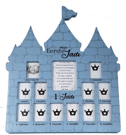 Fotolijst Mijn Eerste Jaar Kasteel - blauw