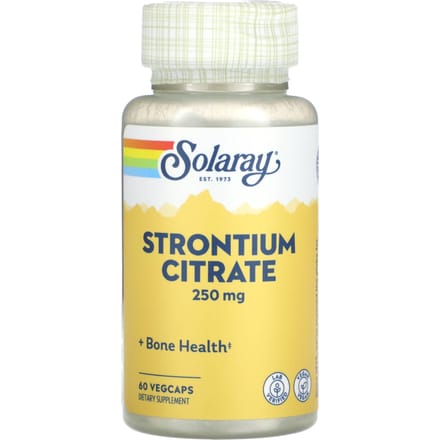 Strontiumcitraat, 250 mg, 60 plantaardige capsules