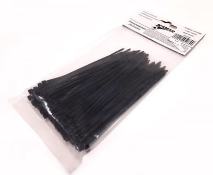 Tyraps - Kabelbinders - Bundelriemen - Kabelbinders - 100 stuks - zwart - 4,8 mm x 30 cm
