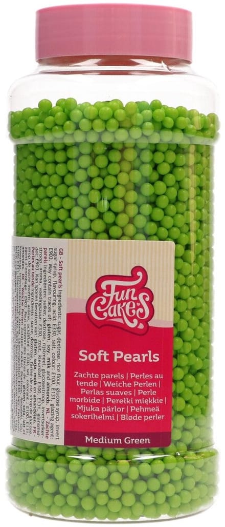 FunCakes Soft Pearls 5mm Groen 600g