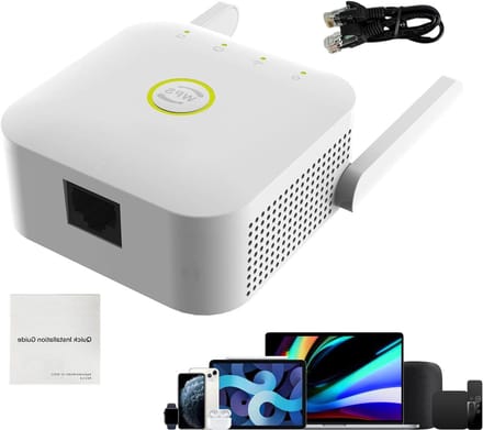Wifi Versterker - Signaal Booster - Netwerk Uitbreiding - 300M Dual Mode - 8.5 x 8.5 cm - Wit