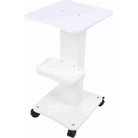Professionele ABS Schoonheidssalon Trolley Salon Sokkel Rollende Kar Wielen Standaard white