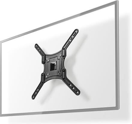 Nedis TVWM1330BK bracket - full-motion - for TV - black - Max 30 kg - recommended for 55"