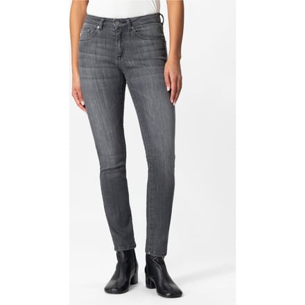 Mud Jeans Faye Straight - Authentic Black Authentic Black Maat: W25L28 | Slim Jeans Outlet | Dames | Grijs