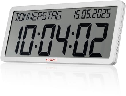 KIENZLE - Radiogestuurde wandklok met datumweergave - Wit