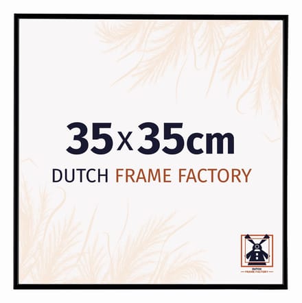 Fotolijst 35x35 cm - Kunststof - Zwart Mat - Easy