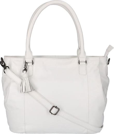Leather Design Handtas/Schoudertas Wit