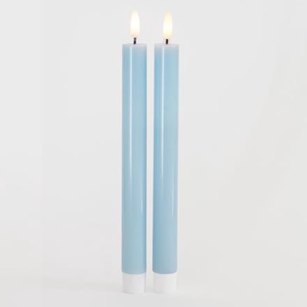 Sirius - LED-Dinerkaarsen 'Sille' (25cm hoog, Set van 2) - blauw - blue sky
