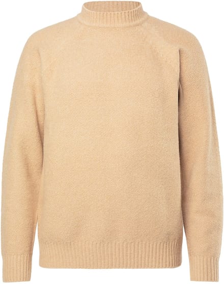 JP 1880 - Heren - Trui structuurbreisel lange raglanmouwen - Kurk bruin - Maat L