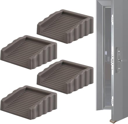 Deurstopper - Vloerbeschermer - Veiligheid Thuis - Antislip Rubber - 9x9x9 cm - Grijs