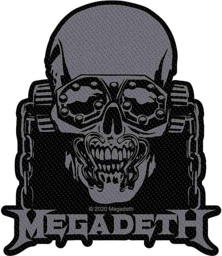 Megadeth - Vic Rattlehead Cut Out Patch - Grijs/Zwart