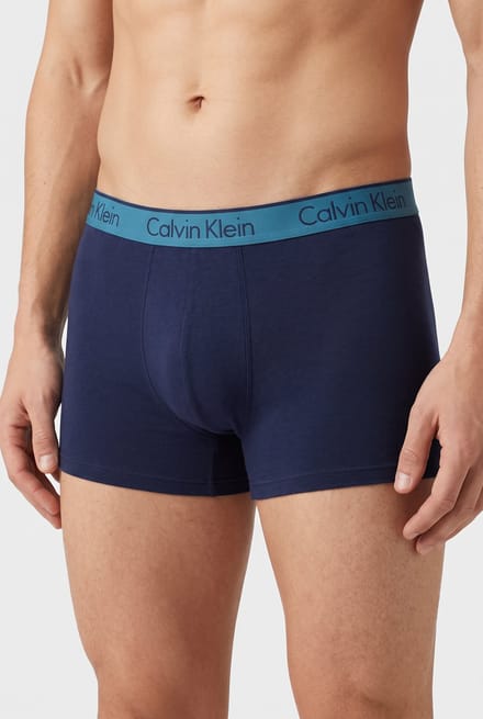 Calvin Klein 2-pack Trunk Bluesteel/bold Navy Größe: M | Unterhosen Outlet | Herren | Blau