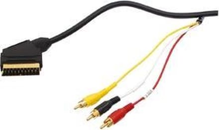 Valueline Scart Kabel - 3x Rca Met Schakelaar 1.50 M
