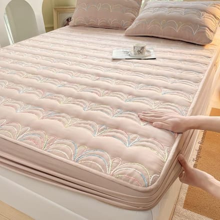 Bonenjoy – housse de matelas matelassée, couvre-lit élastique, linge de lit de Style Simple pour la maison (Pas de taie d'oreiller) 90x200x25cm 1pc