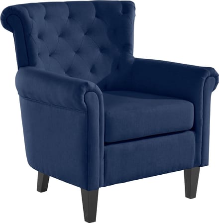 Cooper - Gestoffeerde Accent Stoel in Stof Blauw (92 x 82 x 80 cm)