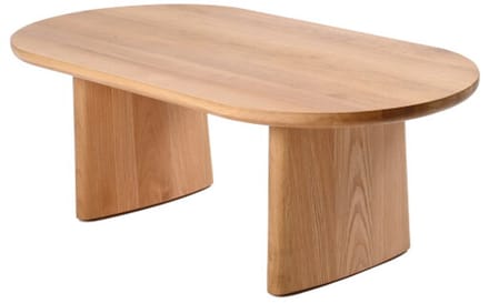 Salontafel Lazlo ovaal eiken 110x55x38 cm - Naturel