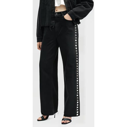 AllSaints Blake Stud Jean Black Taglia: W26 | Pantaloni Outlet | Donna | Nero
