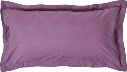 Homescapes Kussensloop 50x90 cm met Rand (Oxford) – Paars – 100% Egyptisch Perkal Katoen – 200 TC