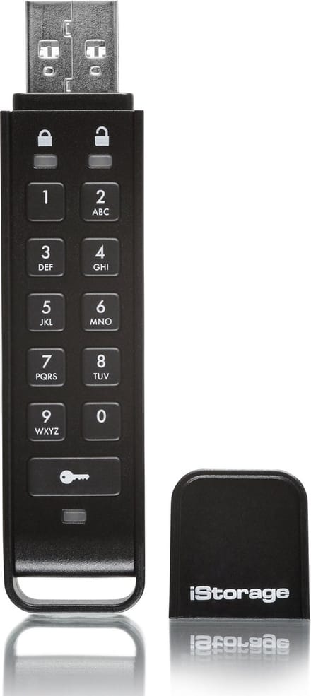 iStorage datAshur Personal 2 - USB-stick - 8 GB - Cijfercode - Zwart