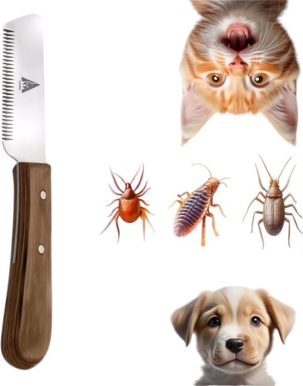 Achilles® - Trimmes Hond & Kat- Pluk en stripmes - Klittenkam - Vlooienkam Hond en Kat